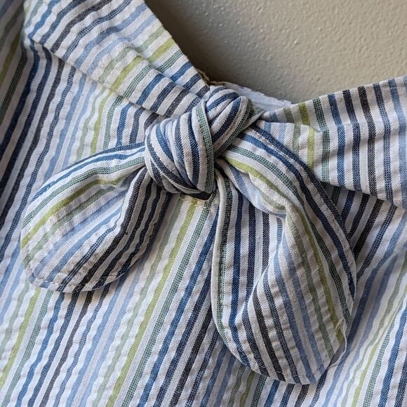 Draper James Seersucker Sleeveless Brystol Retro Summer Striped Dress Womens 4 - Picture 13 of 13